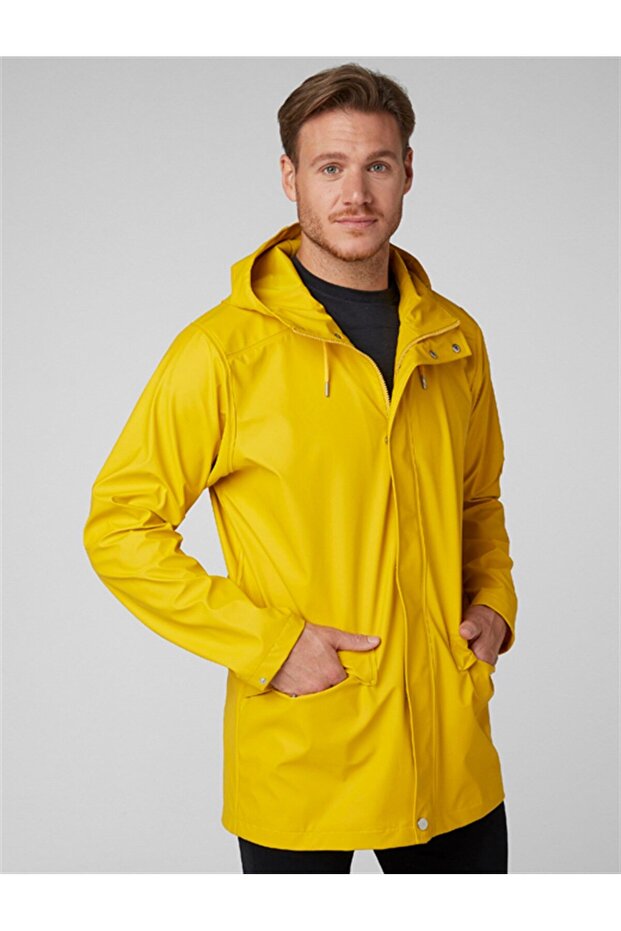 Sarı Erkek Fermuarlı Yağmurluk MOSS RAIN COAT - 2