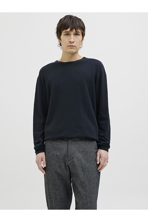 Strickpullover Einfarbig Strickpullover - 1