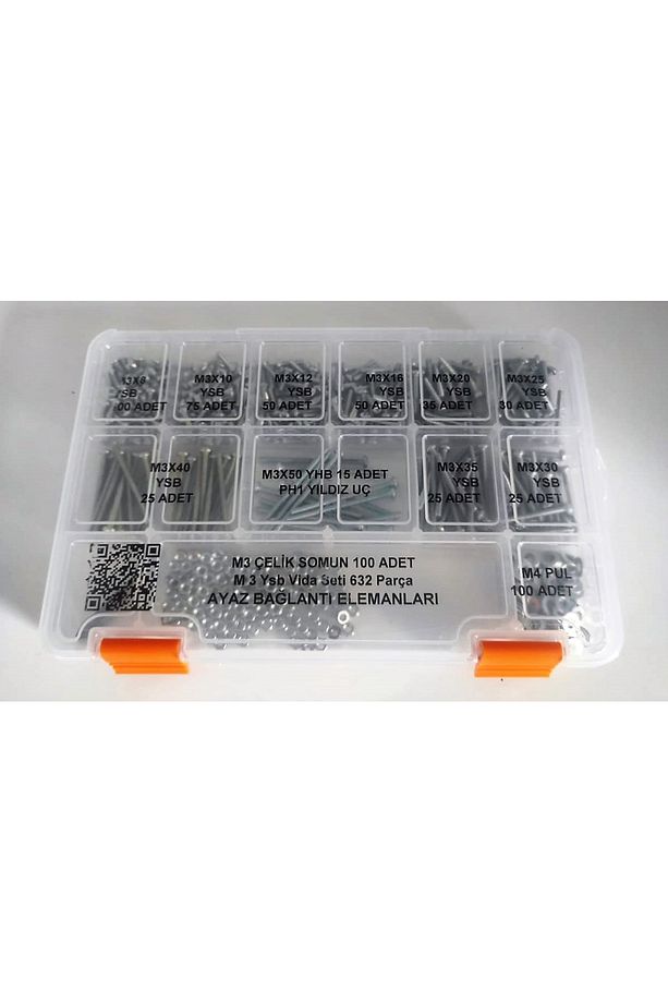 Ayaz M 3 Ysb Vida Civata Somun Pul Seti Vida Seti 632 Parça - 4