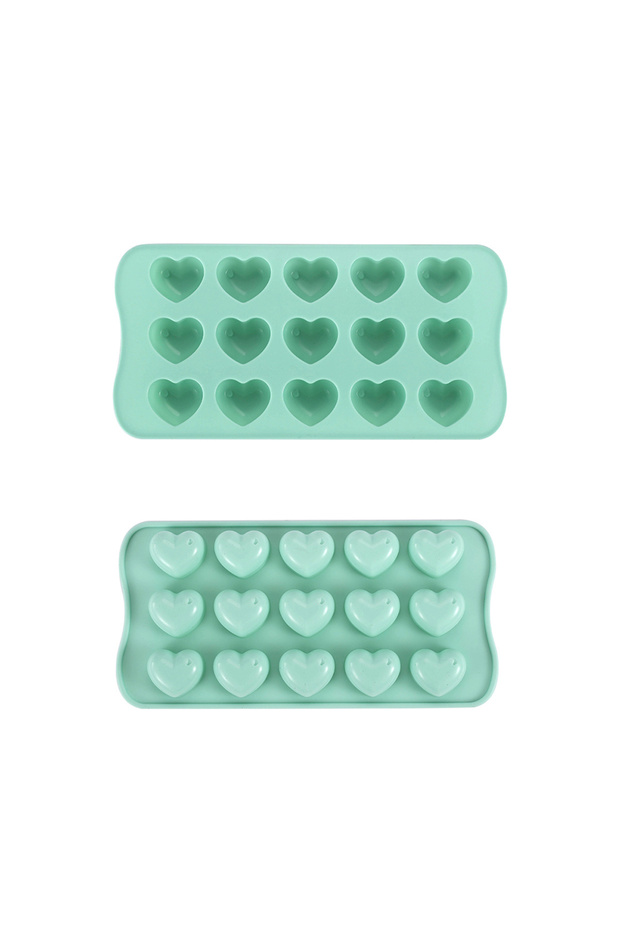 2pcs 1PC 15 hole Three-dimensional Heart-shaped Chocolate Silicone Mold Ice Grid Mold Mousse Soft Ca