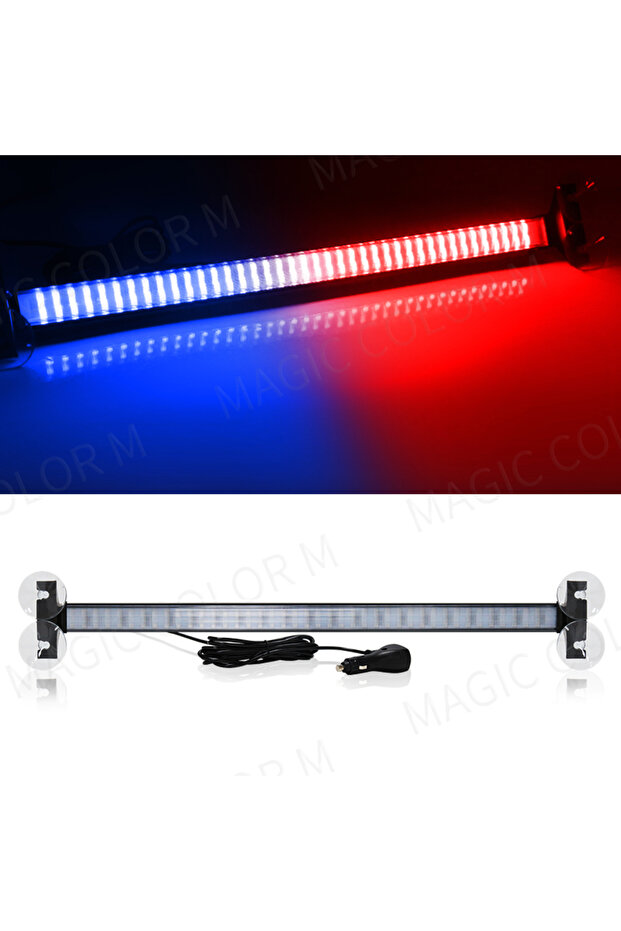 Blue Red LED Strobe Police Lights For Auto Emergency Grill Warning Lamp 80 led Windshield Bar Traffi