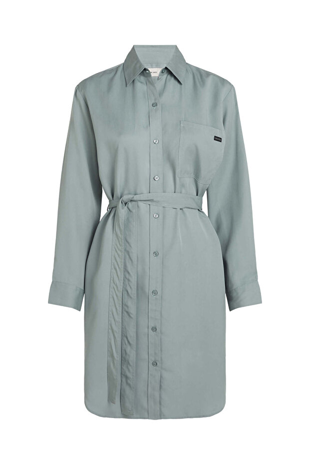 LYOCELL SHIRT DRESS - 4
