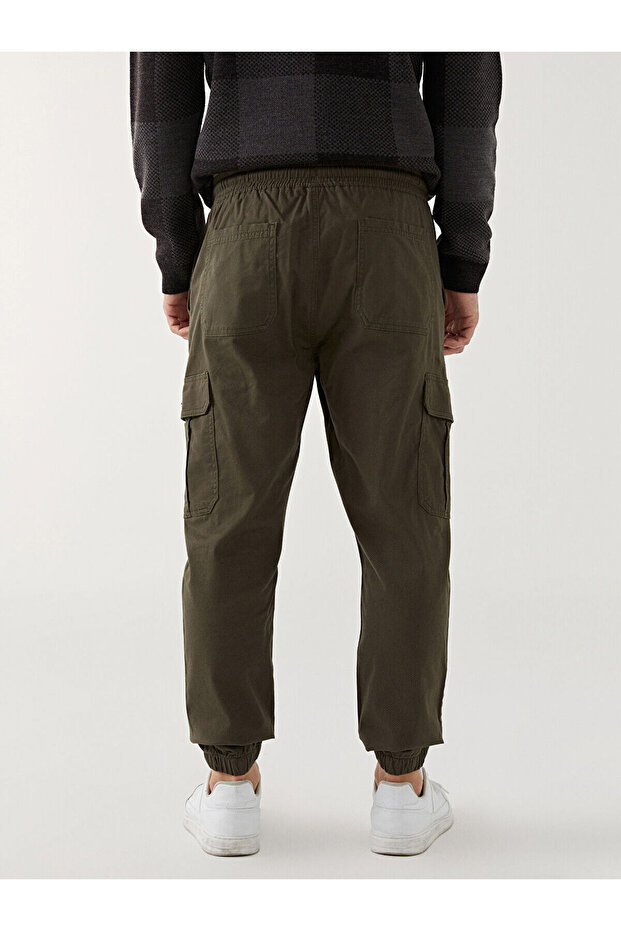 Standart Kalıp Gabardin Erkek Jogger Pantolon - 4