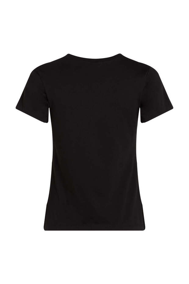Kadın Siyah Kısa Kollu Tişört - 5