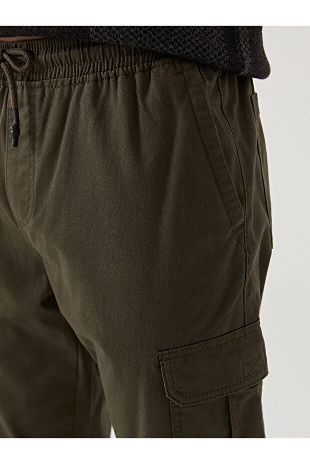 Standart Kalıp Gabardin Erkek Jogger Pantolon - 3