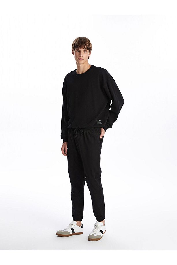 Standart Kalıp Gabardin Erkek Jogger Pantolon - 1