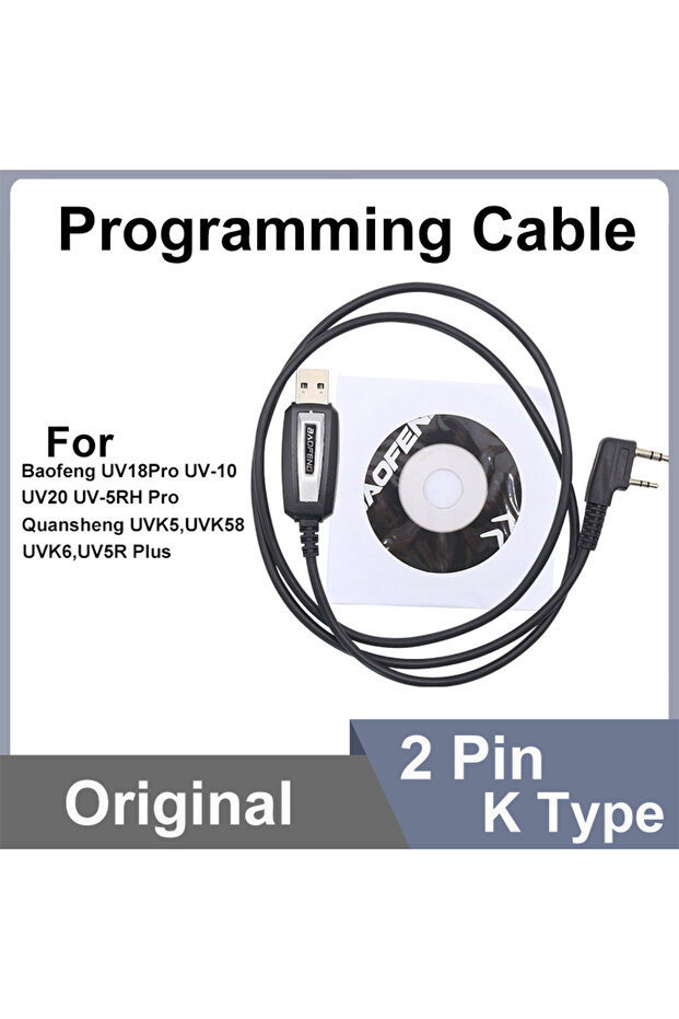 1 قطعة كابل برمجة USB Quansheng UVK5 UVK6 5RPlus Baofeng 18Pro 13Plus 17Plus V2 كابل البرمجة