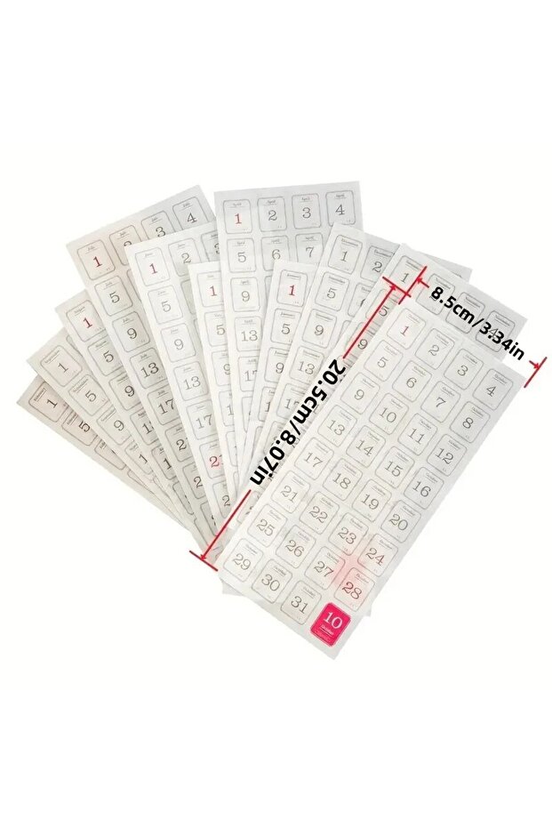 A 12pcs/pack 365 Days Calendar Decorative Stickers Scrapbooking Diy Label Diary Stationery Album Jo.
