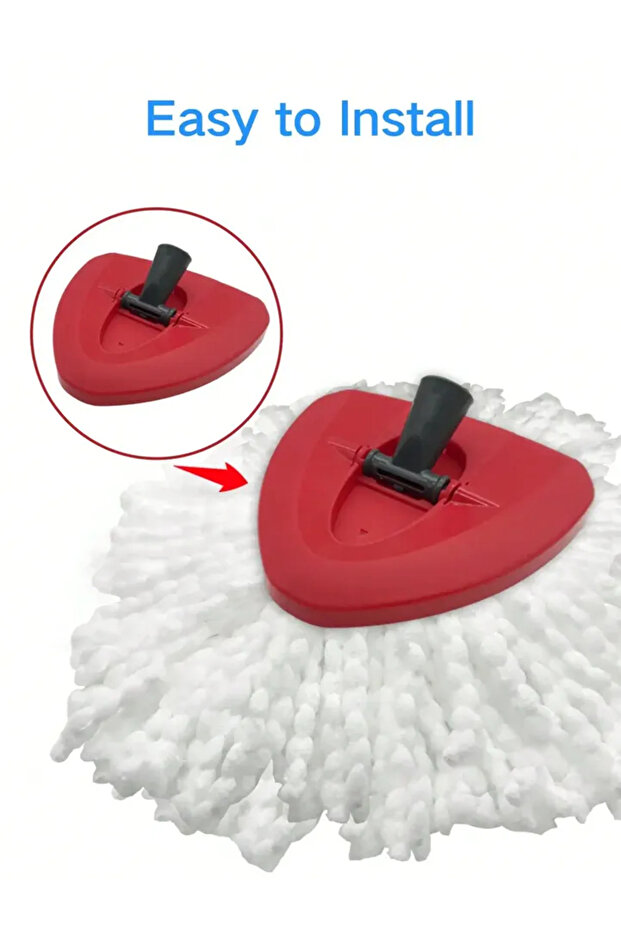 Mop Handle And Base 1*Extendable Spin Mop Handle + 1*Triangle Base Compatible with O-Cedar and Vile - 5