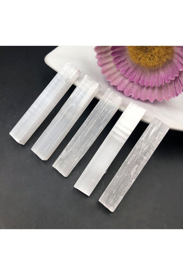 10pc(lot) Selenite 5-6cm L 10pcs/Lot Natural Selenite Stick Raw Gypsum Crystal Mineral Healing Stone