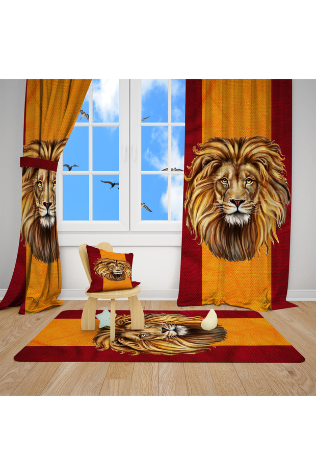 ASLAN TEK KANAT FON PERDE - 2