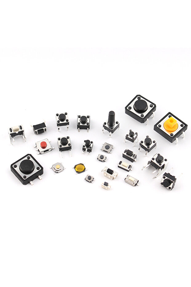 125PCS Assorted Micro Push Button Tact Switch Kit - 25 Types, Including Reset & Mini Leaf Switche... - 2