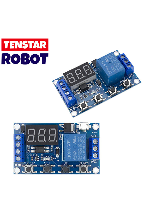 DC 6-30V Support Micro USB 5V LED Display Automation Cycle Delay Timer Switch Off Delay Time Rela... - 8