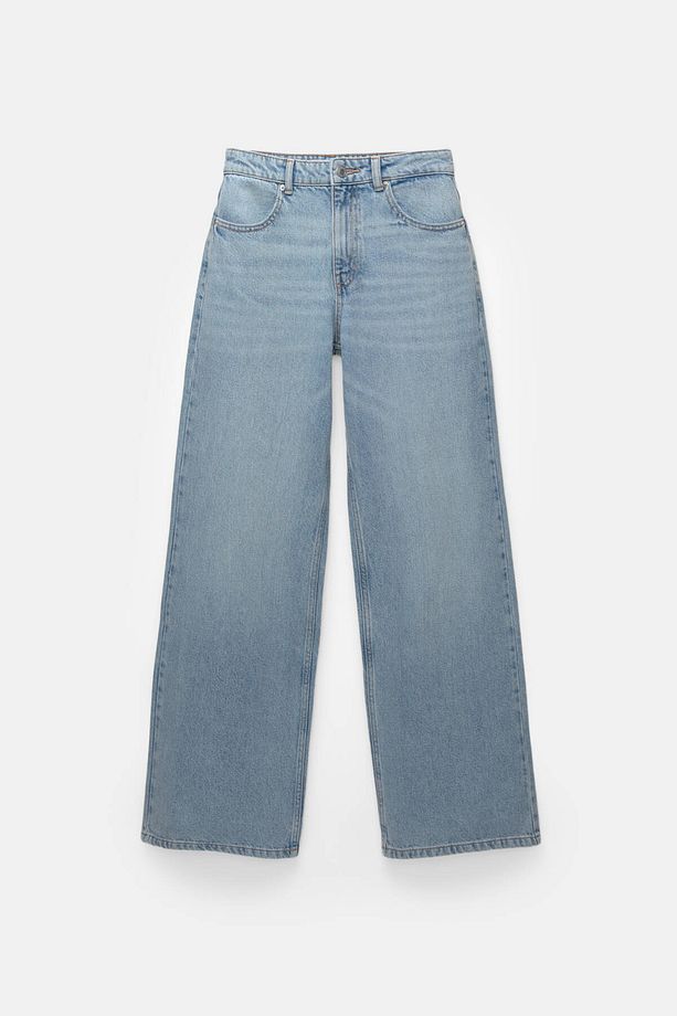 Yüksek bel geniş paça jean - 7