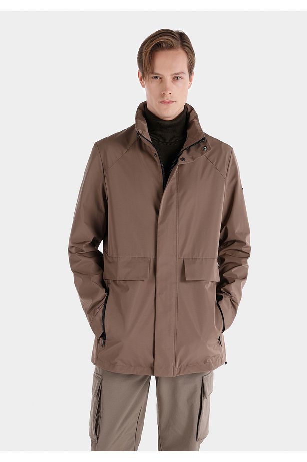 Regular Fit Erkek Bej Kaban - 1