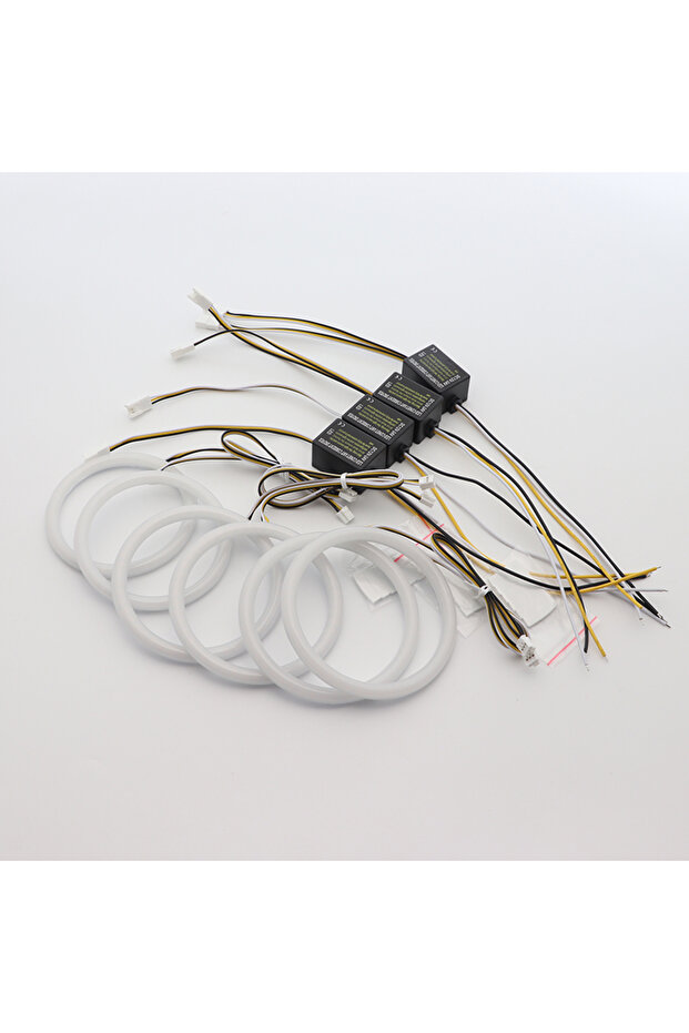 white and yellow Switchback Super Bright Day Light Dual Color DRL Cotton LED Angel Eyes Halo Rings k
