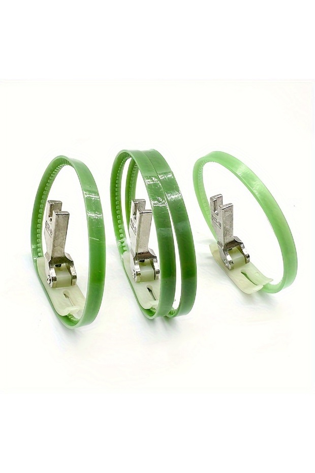 One of each(3pcs) green 3pcs MT 18 double roller tank presser foot lockstitch leather belt ring plas