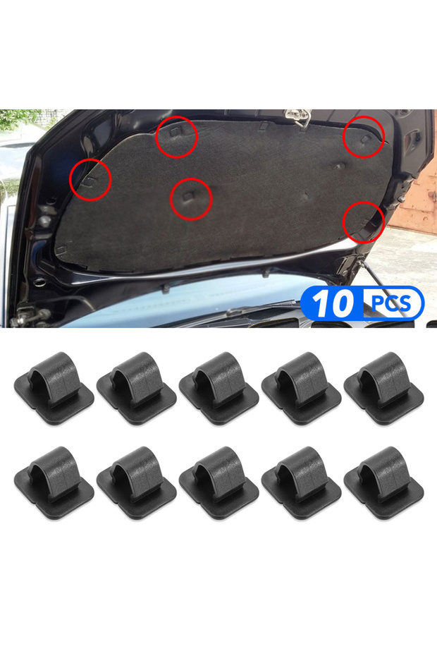 10pcs Car Hood Bonnet Insulation Clips Rivet Retainer Auto Fasteners Car Accessories