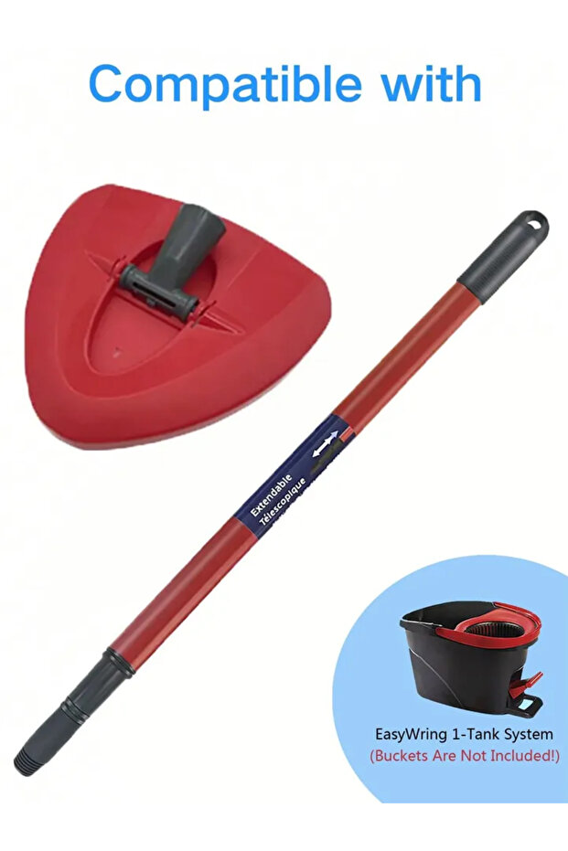 Mop Handle And Base 1*Extendable Spin Mop Handle + 1*Triangle Base Compatible with O-Cedar and Vile - 2