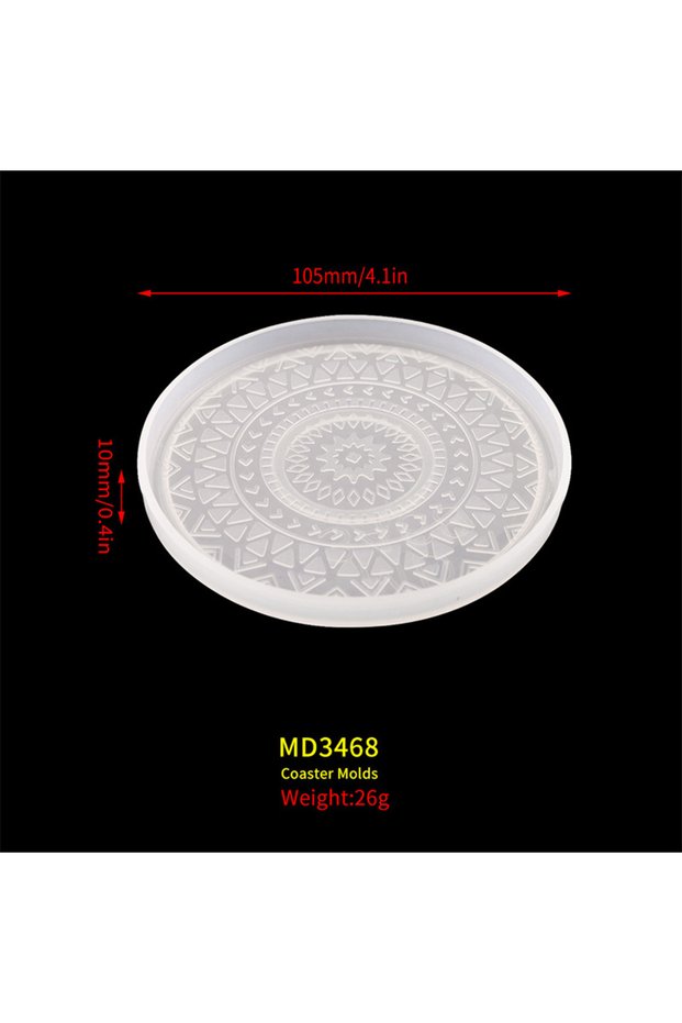 handicraft making MD3467 Flower Coaster Silicone Mold Epoxy Resin Crystal Plaster Concrete Mold DIY