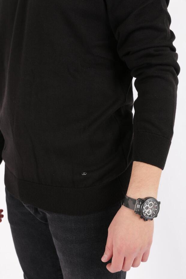 Yarım Balıkçı Triko Siyah - 5