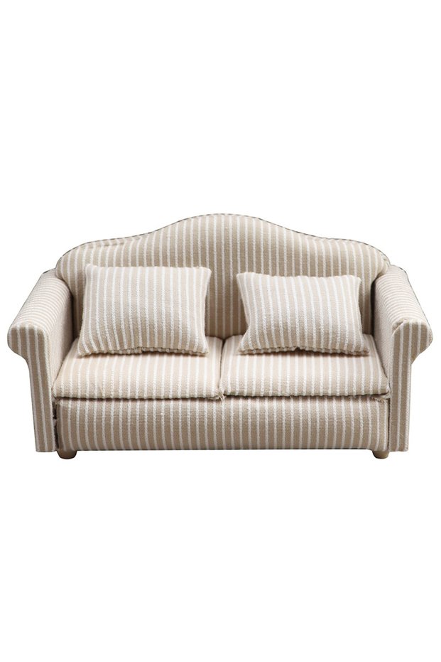 Double 1: 12 Mini Furniture Sofa DIY Decoration Doll House Mini Furniture Living Room Furniture Whit