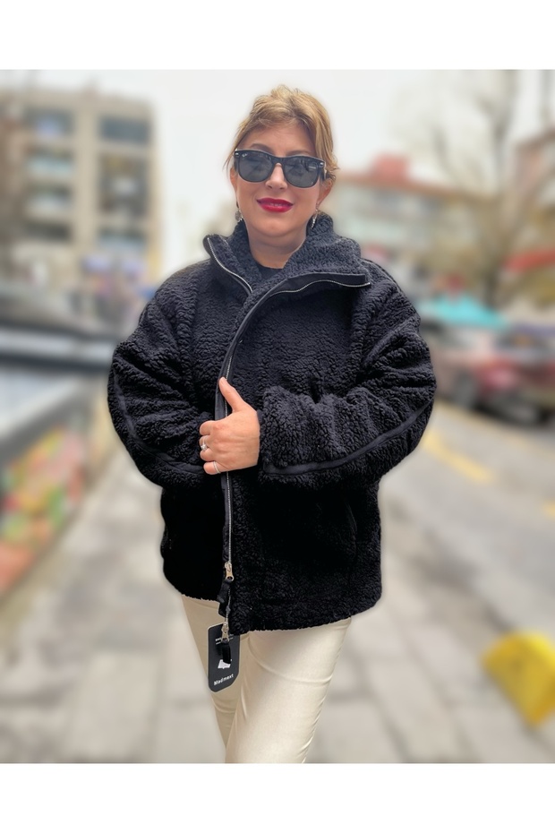 Siyah Teddy Mont - 1