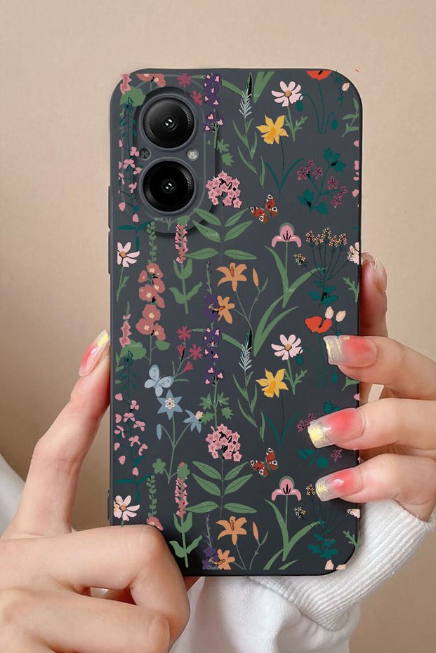 Balporsuku Patterned Phone Case Compatible with Realme 12 Lite Pdng01 Cover Garden