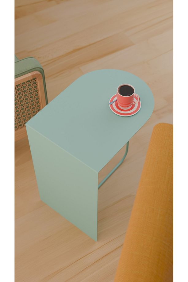 Modern ve Minimalist Yan Sehpa - Yüksek Kalite Çelik, Çok Renkli Seçenekler - 3