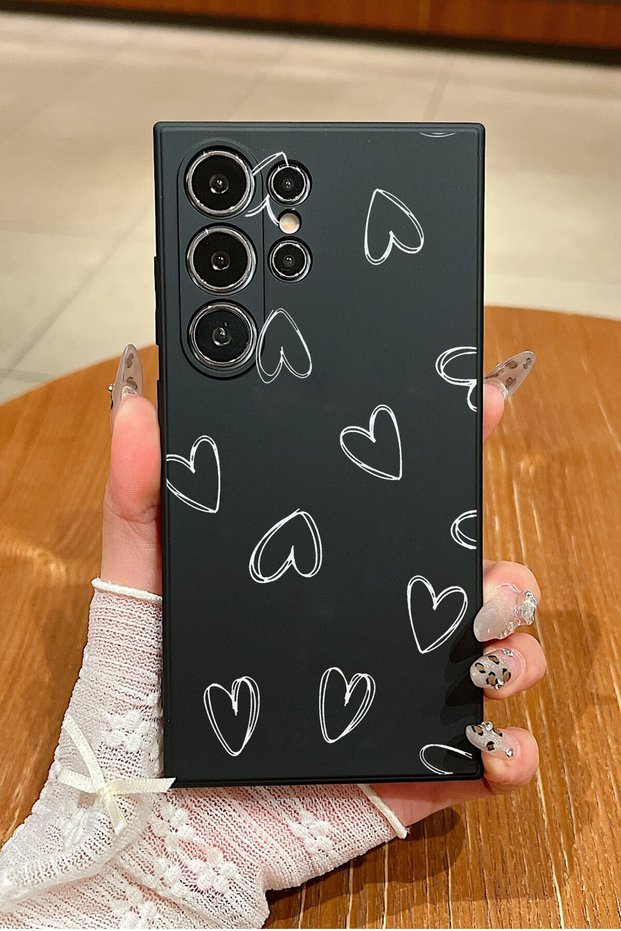 Balporsuku Patterned Phone Case Compatible with Samsung Galaxy S25 Ultra Pdng01 Cover Heart