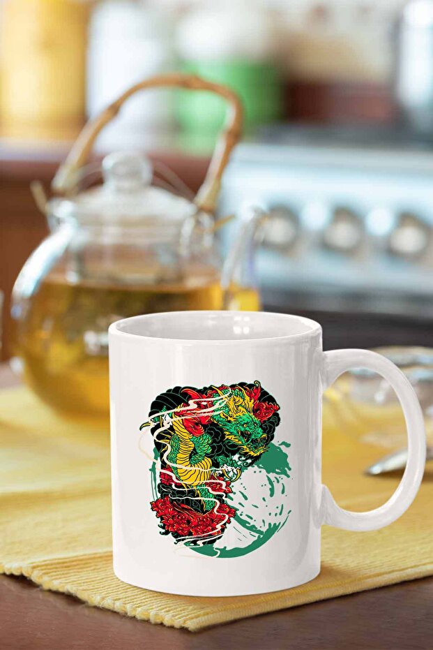 كوب مطبوع عليه تنين - 1