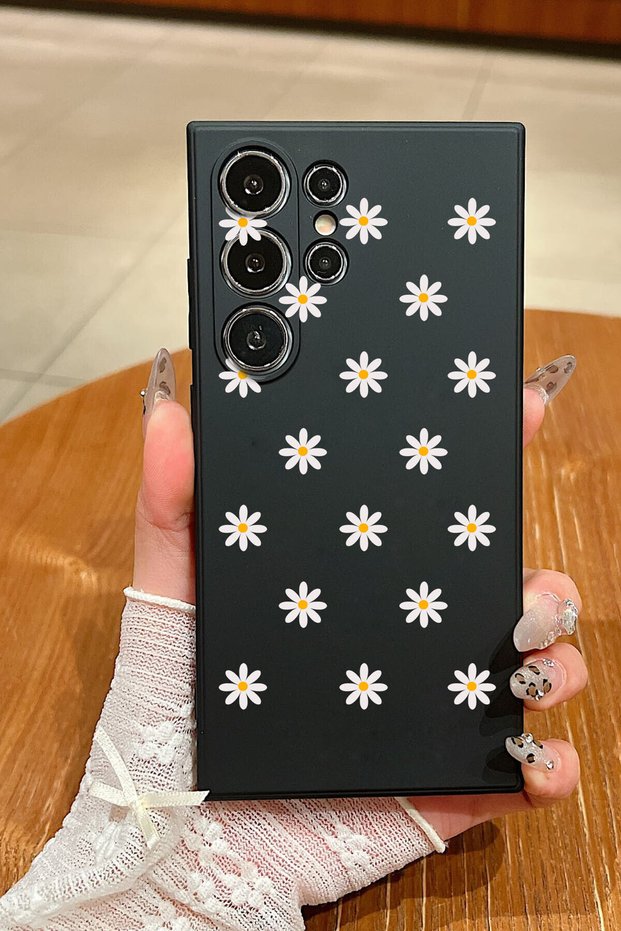Balporsuku Patterned Phone Case Compatible with Samsung Galaxy S25 Ultra Pdng01 Cover Daisy