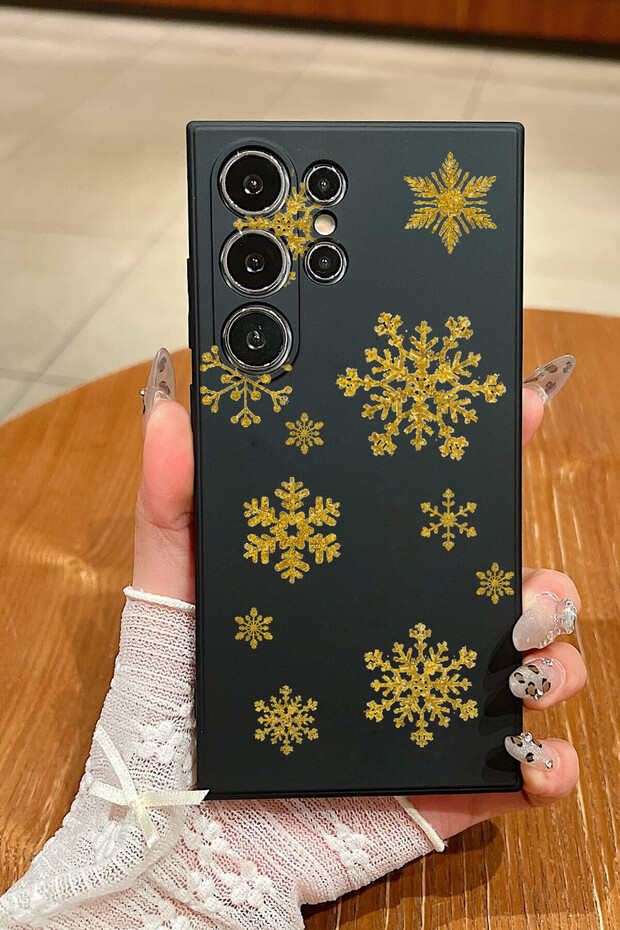 Balporsuku Patterned Phone Case Compatible with Samsung Galaxy S23 Ultra Pdng01 Cover Snowflake