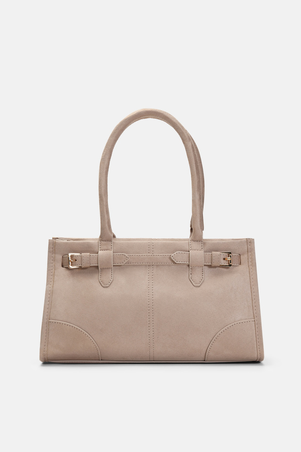 Bej Süet Baget Çanta - 2