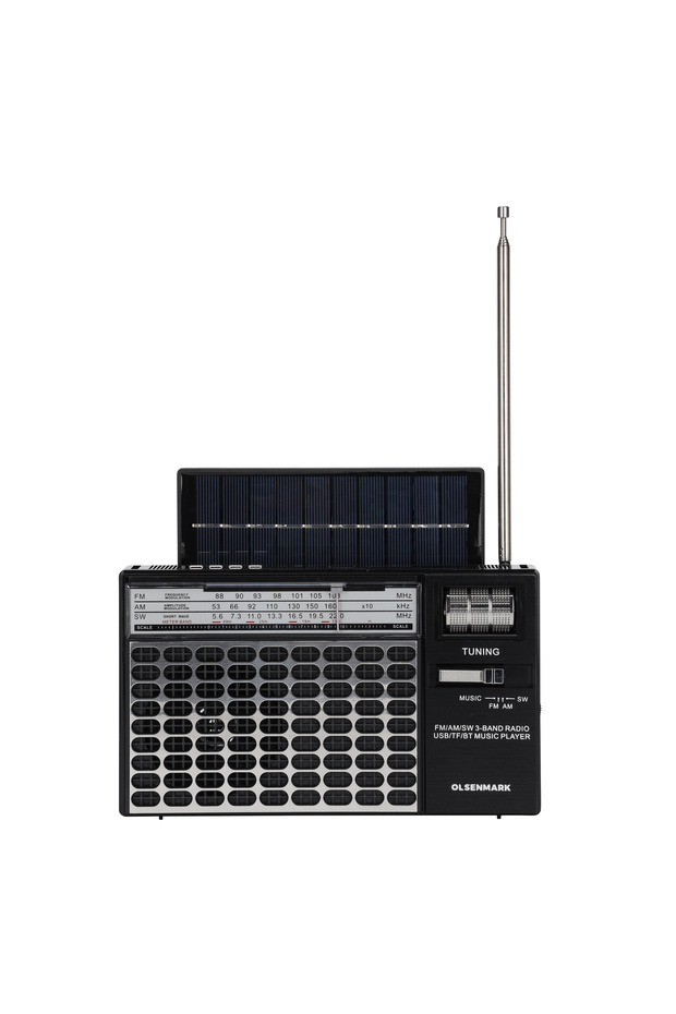 Rechargeable 3 Band Radio With USB/FM/Bluetooth/TF And MP3 OMR1276 Silver