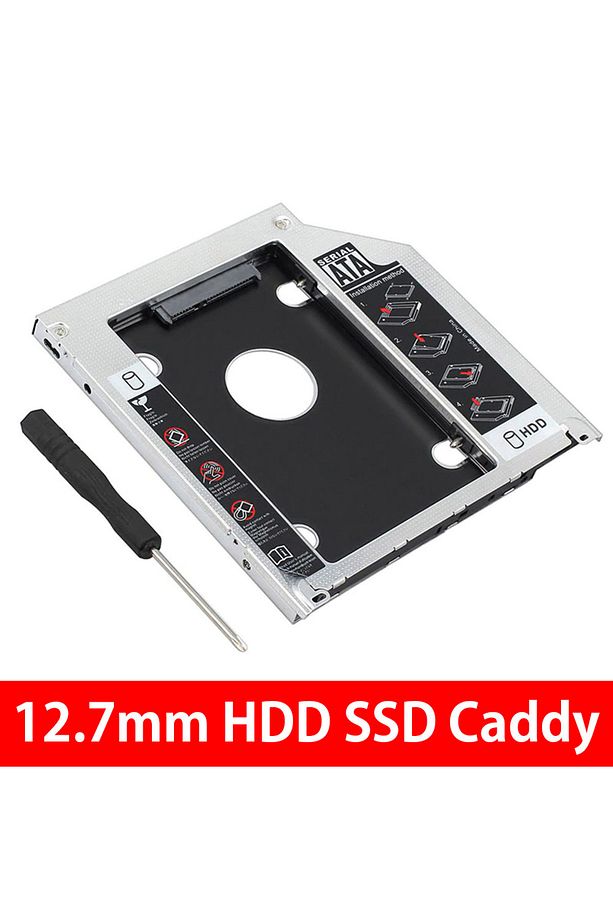 12.7mm Caddy Sata 12.7 Mm Ssd Harddisk Kutusu Kızak Laptop Ssd Notebook Ikinci Hdd Takma - 1