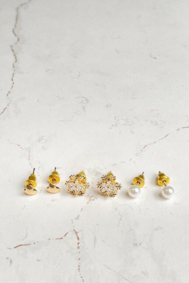 مجموعة أقراط ثلاثية بسيطة - 2