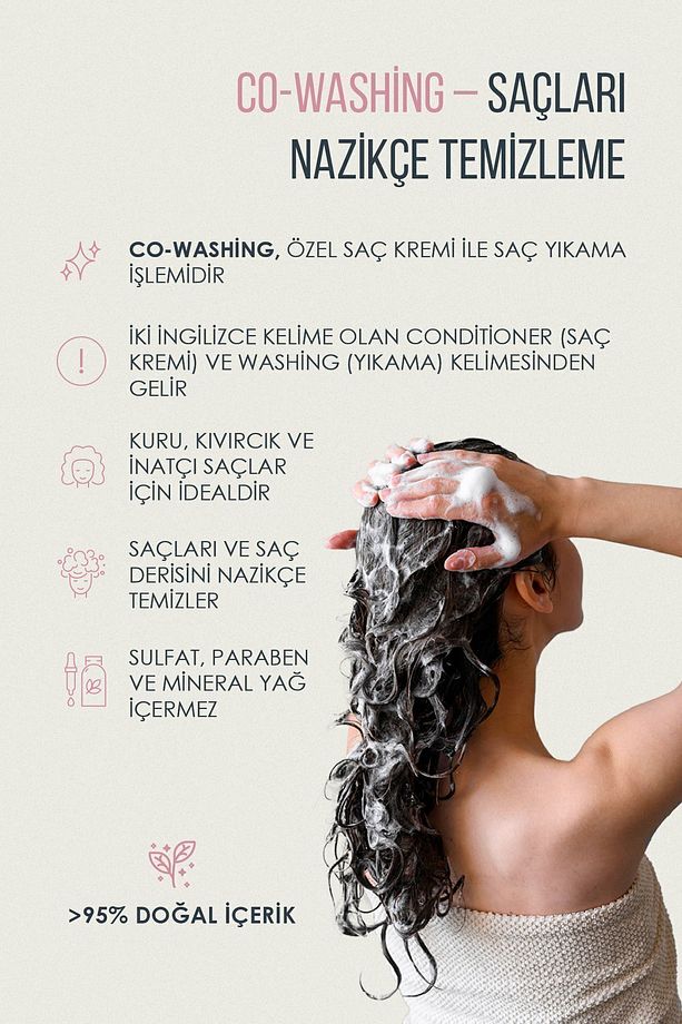 Co-wash Krem Şampuanı, Kıvırcık Ve Kabartan Saçlar Için Şampuan Ve Saç Kremi 380 ml - 5