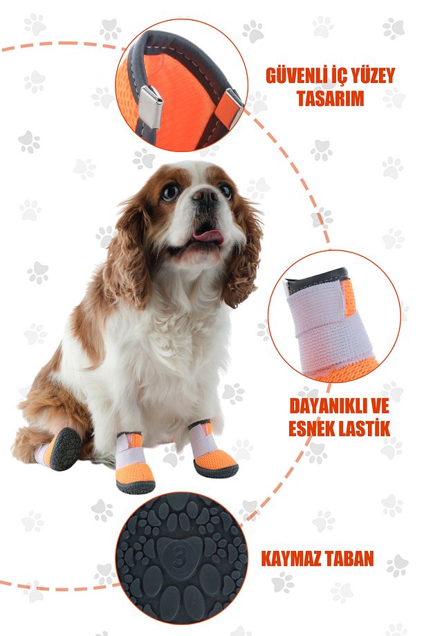 Köpek Ayakkabısı - Lastikli Köpek Ayakkabısı - Kaydırmaz Kauçuk Taban Köpek Ayakkabısı - 7