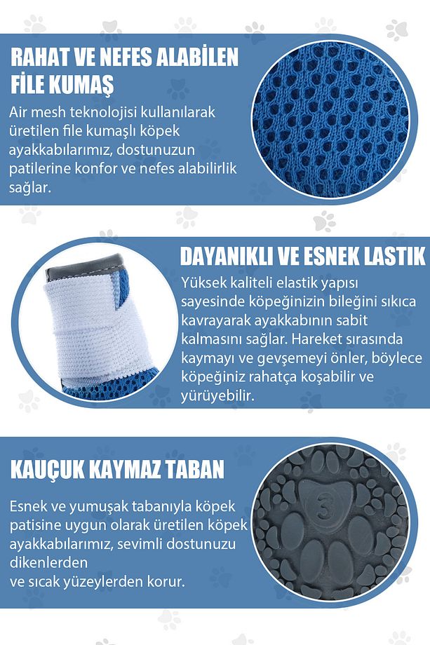 Köpek Ayakkabısı - Lastikli Köpek Ayakkabısı - Kaydırmaz Kauçuk Taban Köpek Ayakkabısı - 6