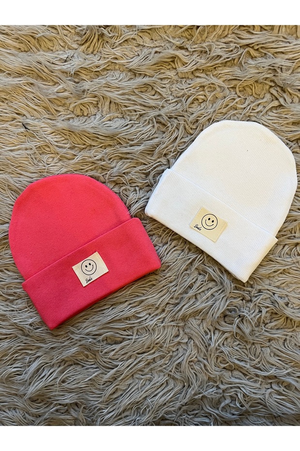 Pack of 2 Smile Smiley Face Stretchy Camisole Beanie