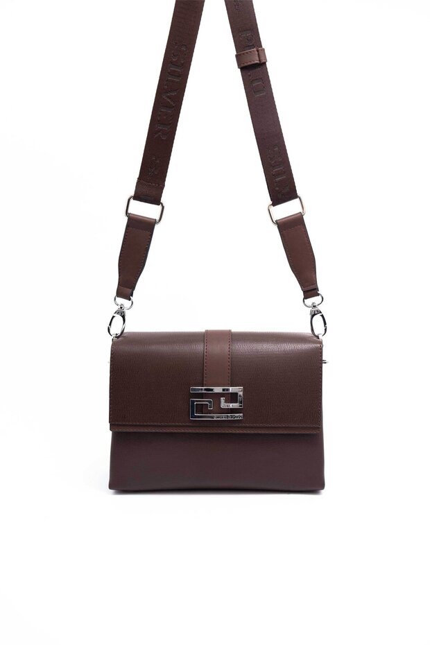 Coffee - Coffee Plain Women's Crossbody Bag Sp1009