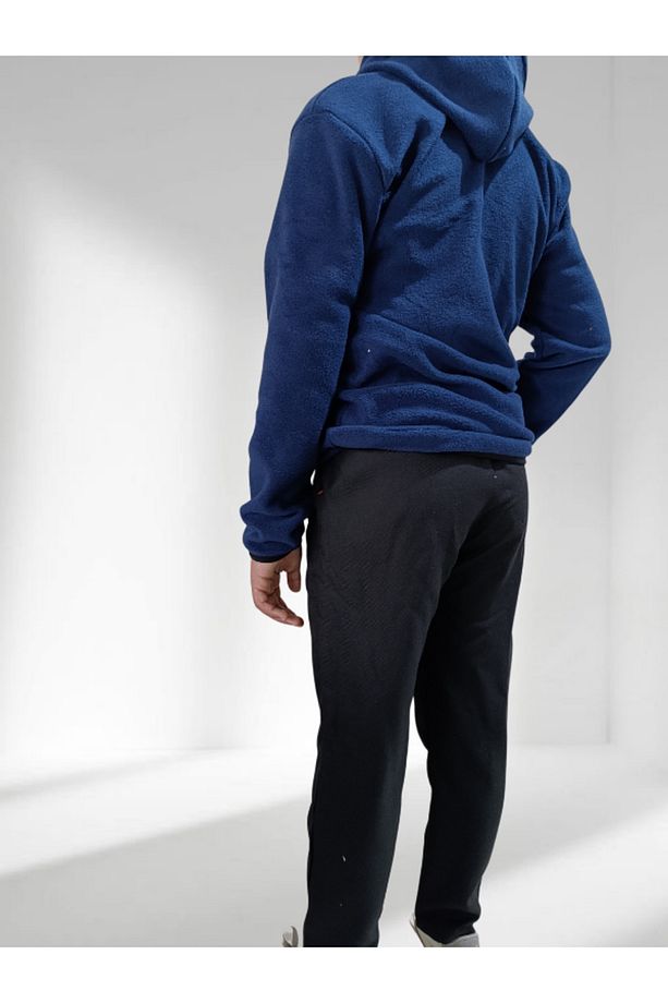 Erkek Jagger Pantolon Paça Detaylı Jogger Erkek Siyah Kumaş Pantolon - 4