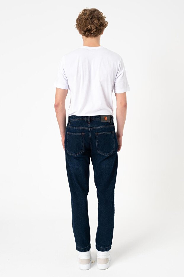 Napoli Original Jean Pants Side Pocket Comfortable Fit Modern Leg 100% Cotton Navy Blue Jeans - 3