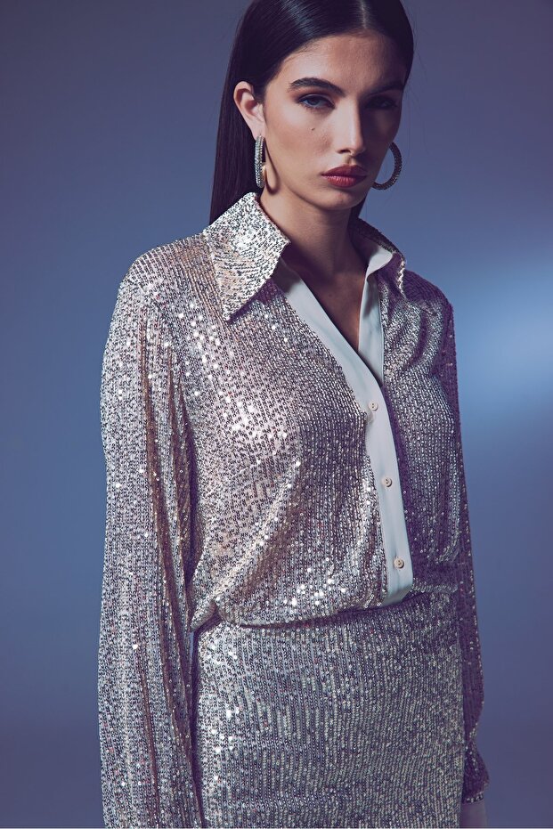 Salaş Payet Gömlek - Bej - 6