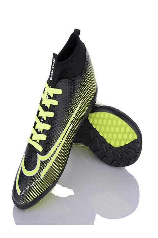 Black Yellow 437 Socks Boys Adult Football Shoes