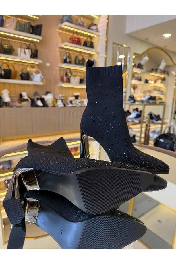 İthal Taşlı Model Triko Kadın Bot - 6