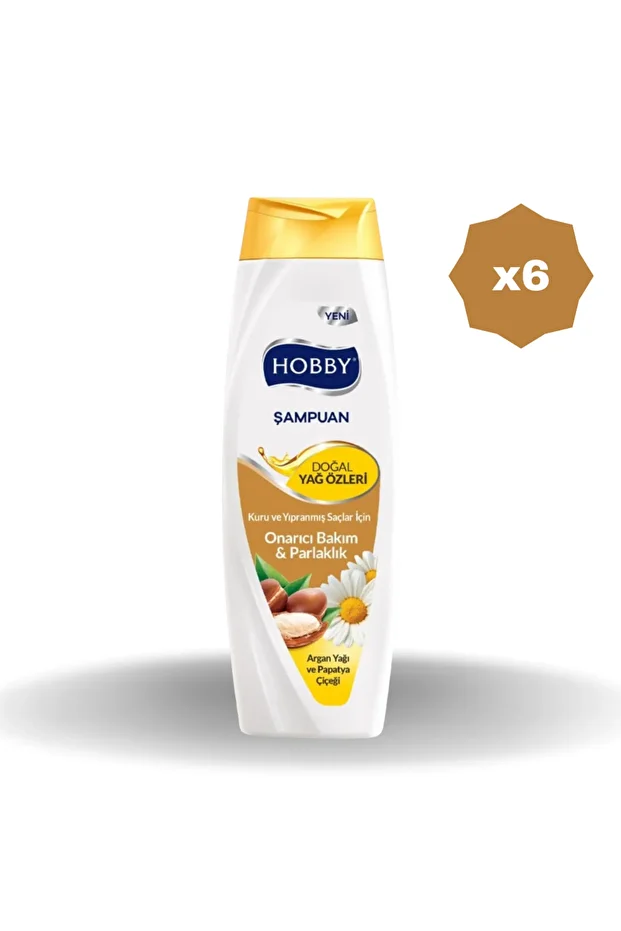 YAĞ ÖZLÜ ARGAN &PAPATYA ŞAMPUAN 600 ML - (6 ADET) - 1