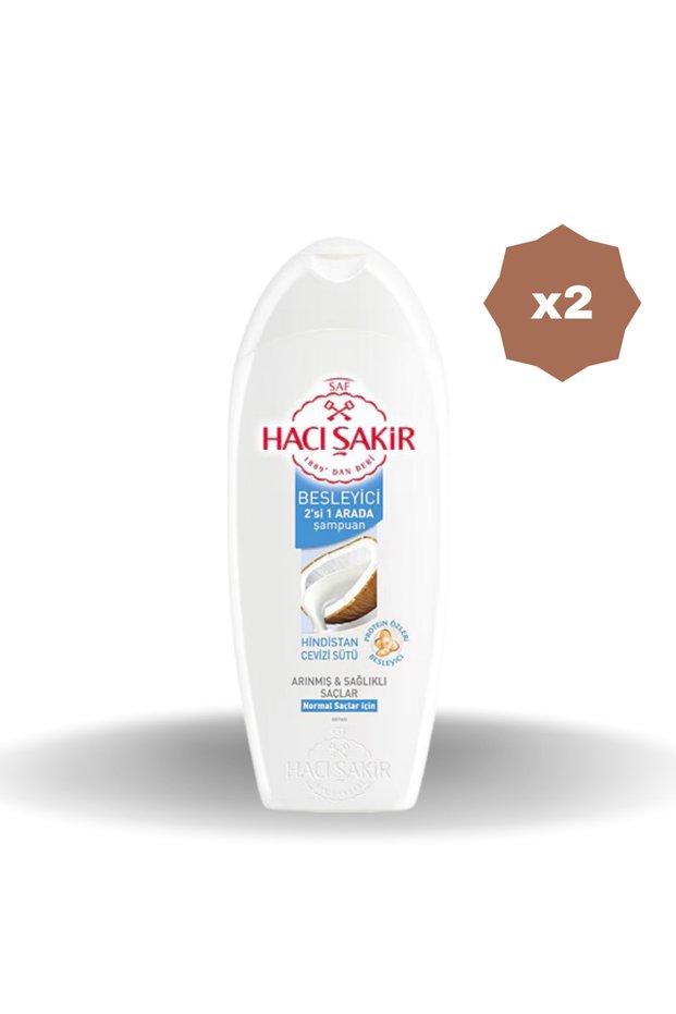 Hacişakir Coconut 2N1 Shampoo 500 ml - (2 Pcs)