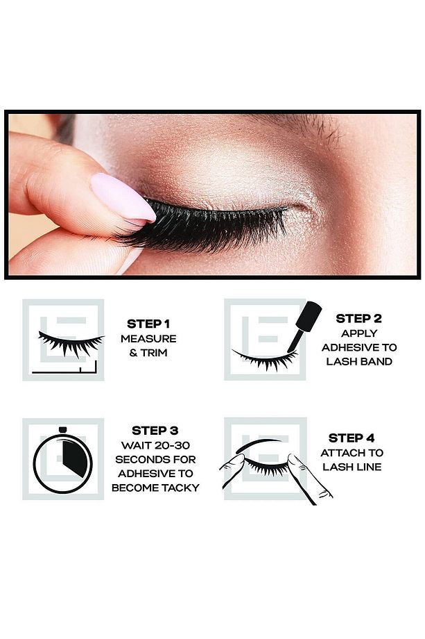 Glam Star 3d Vegan Mink Takma Kirpik Lüks Extra Uzun Yoğun Çift Katlı Hacimli Çekik False Eyelashes - 5
